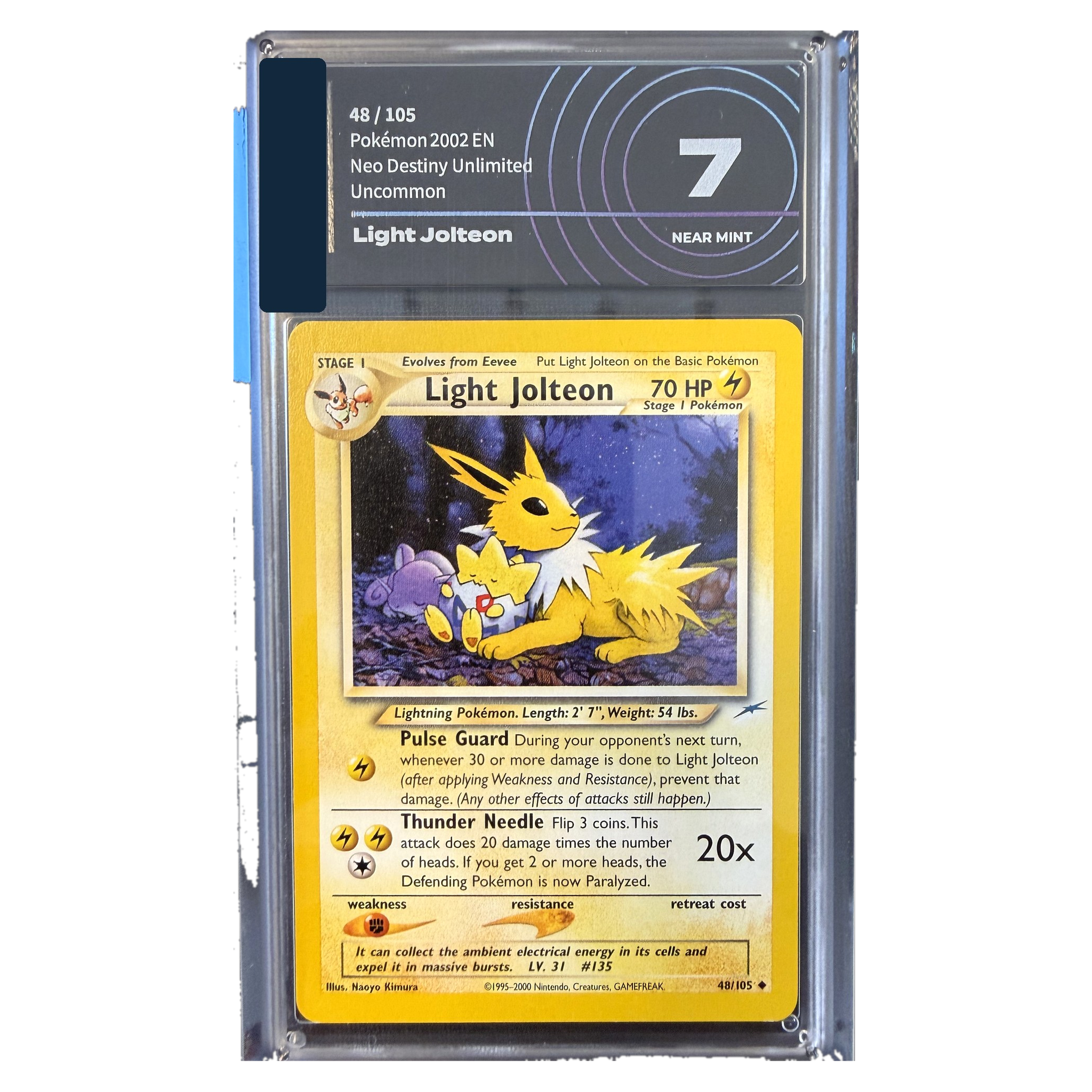 Pokémon - Light Jolteon 48/105 - Neo Destiny Eng – AiGrading 7 — fronte